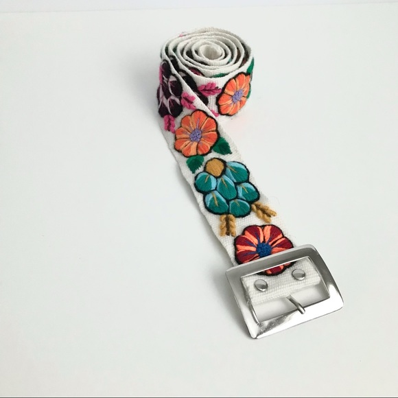 Boho Festival Embroidered Floral Belt - Picture 8 of 9